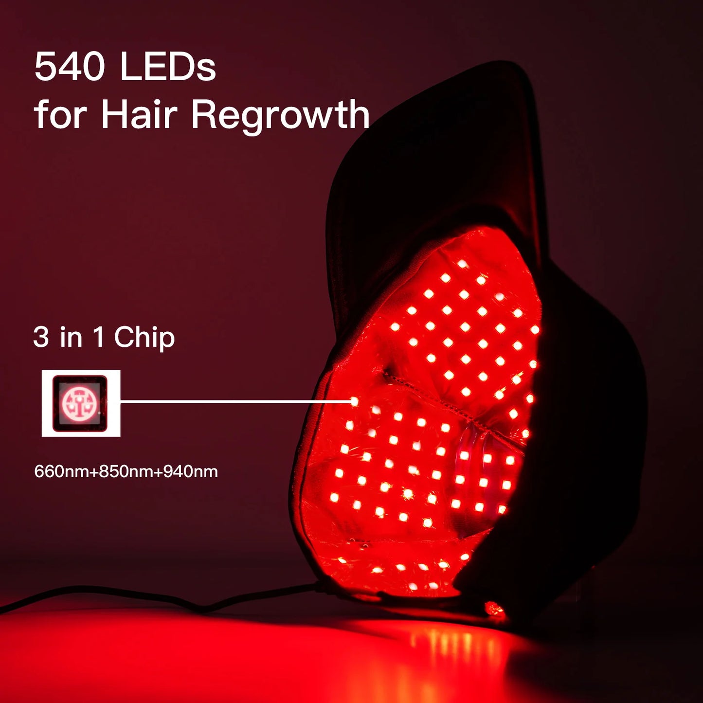 Red and Infrared Light Therapy Cap