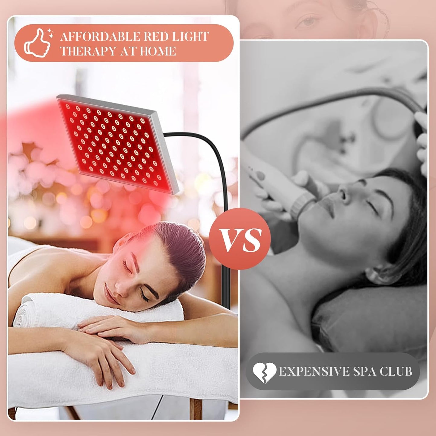 Infrared Light Therapy Panel with Stand, Red Light Therapy Lamp