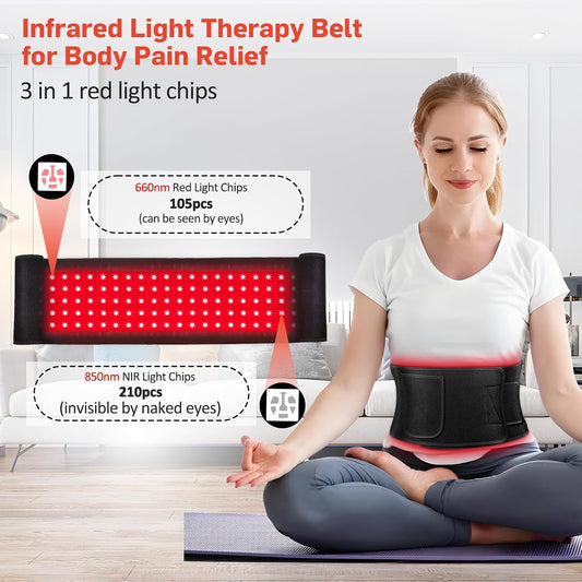 Red Light Therapy Belt Wrap Timer Remote Control