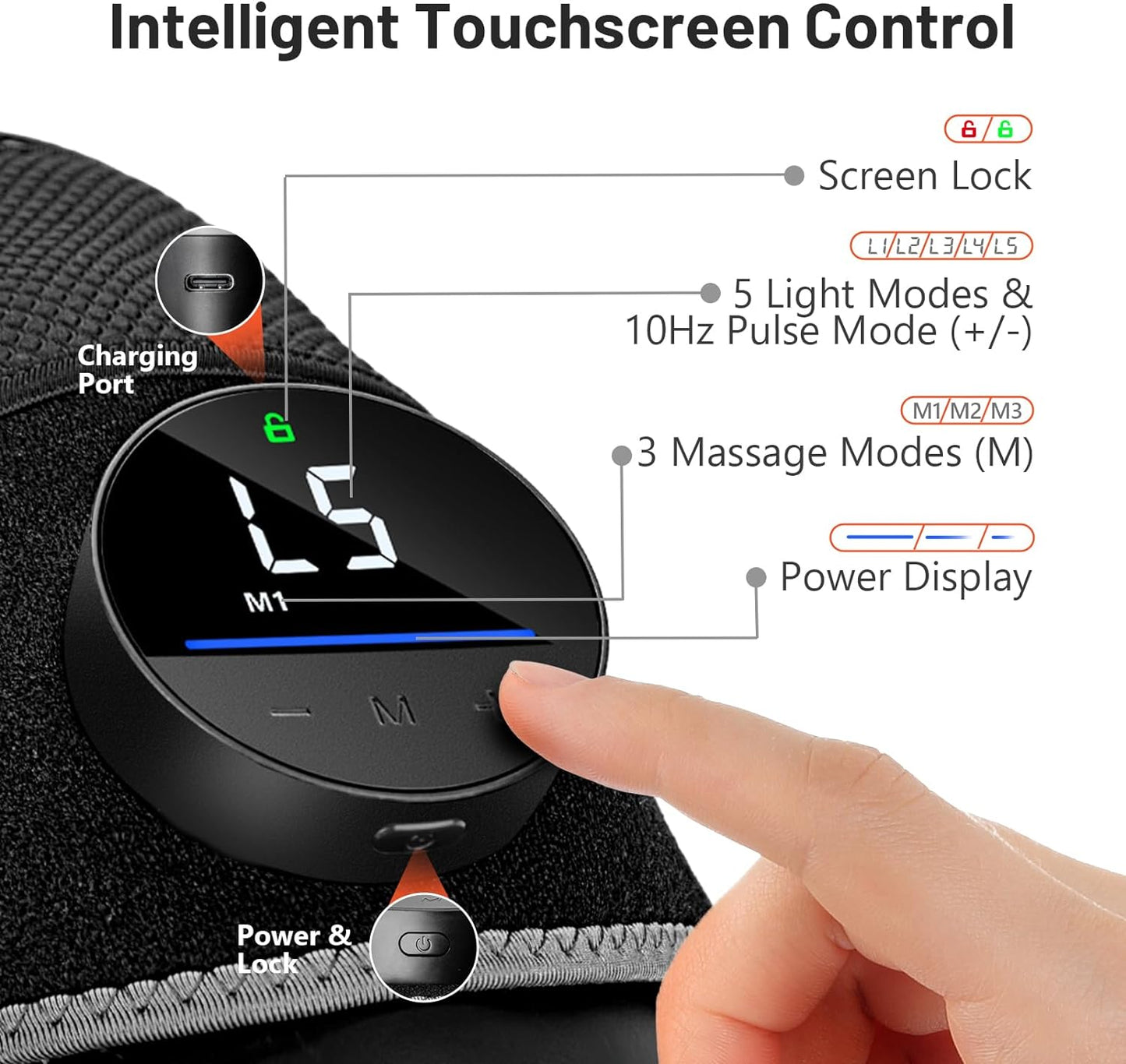 Red Light Therapy & Vibration Massage Knee Brace
