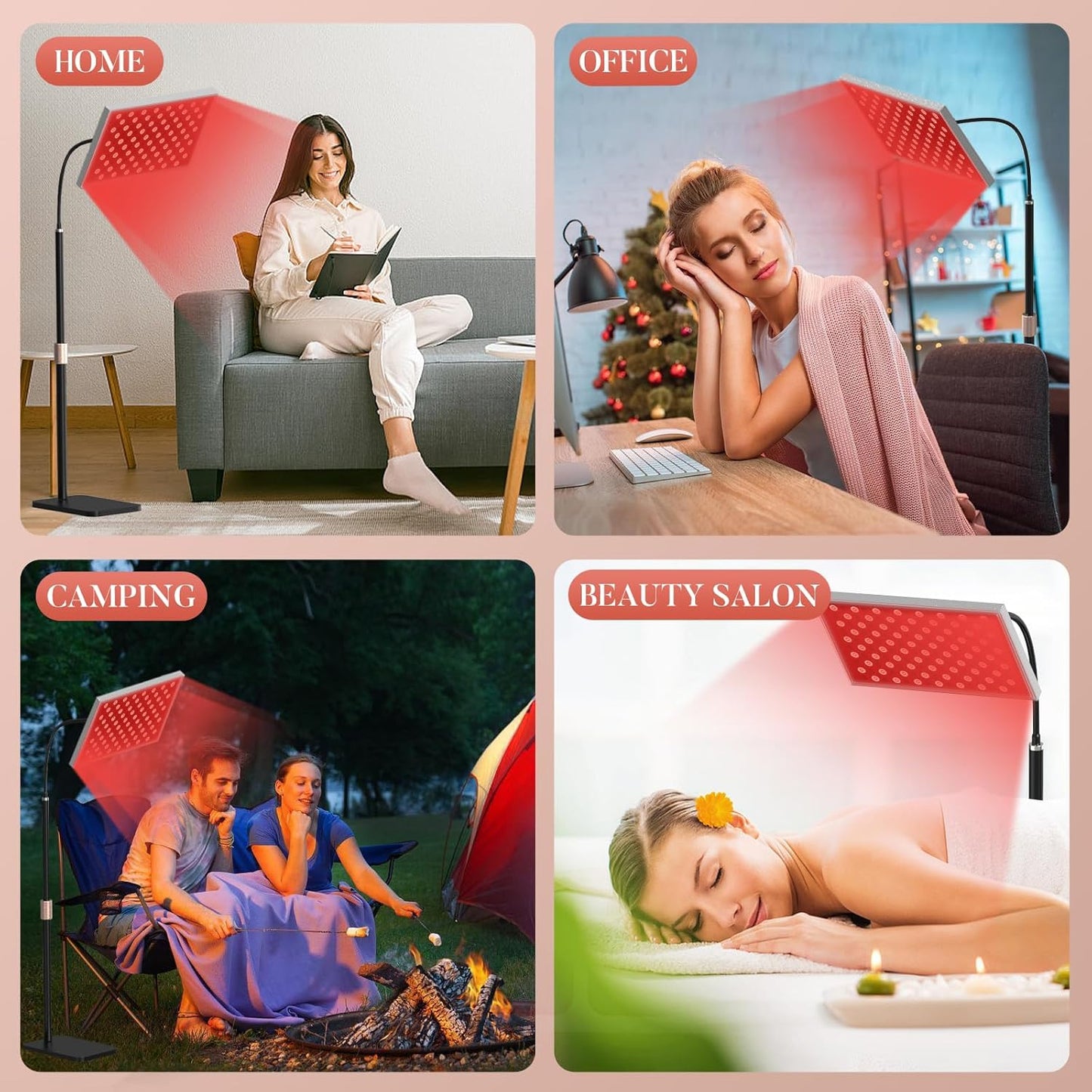 Infrared Light Therapy Panel with Stand, Red Light Therapy Lamp