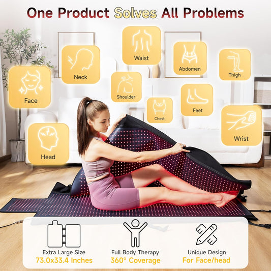 New Dual Wavelength LED Beads Red Light Therapy Mat