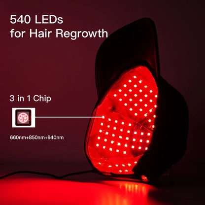 Red and Infrared Light Therapy Cap