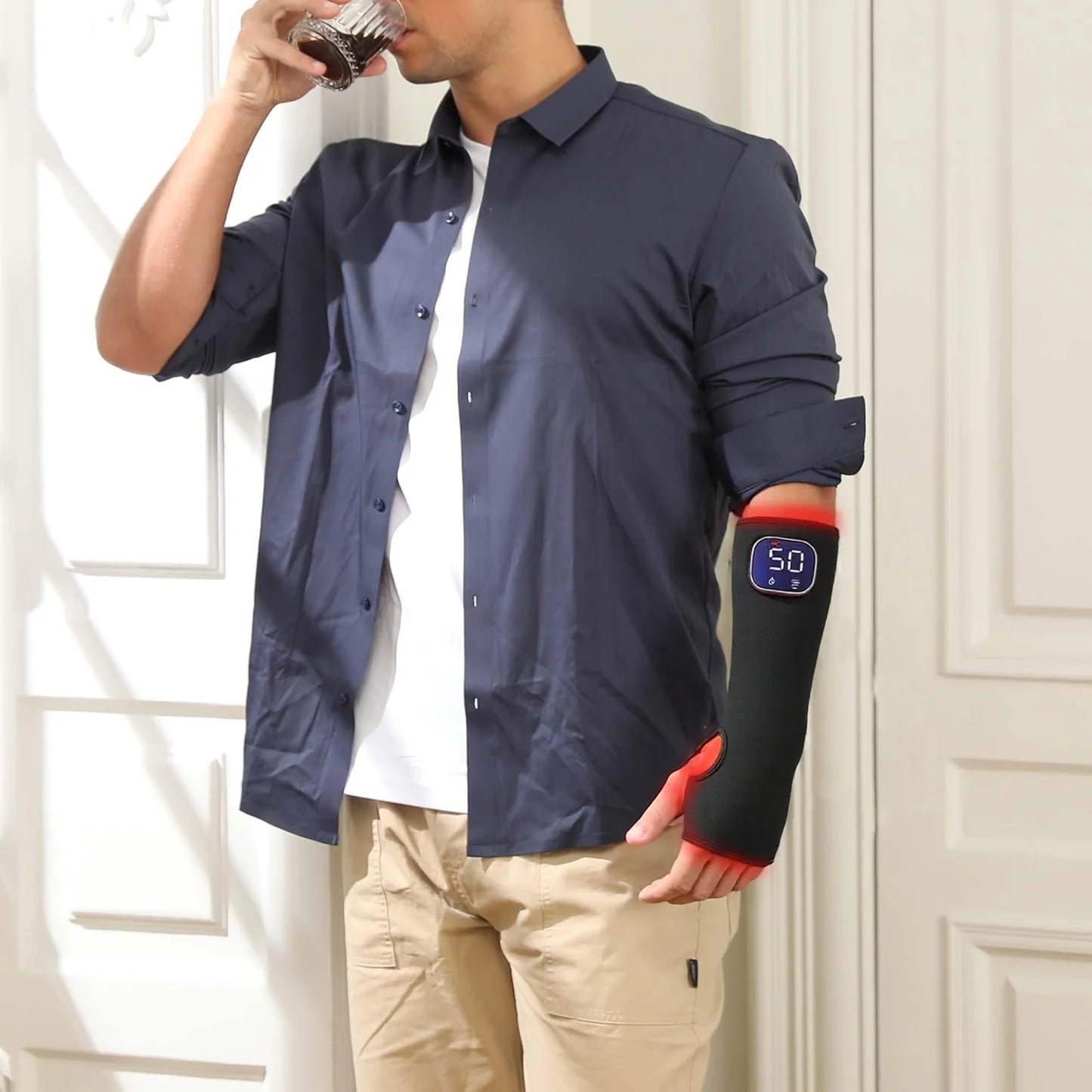 Red and Infrared Light Therapy Device for Arms
