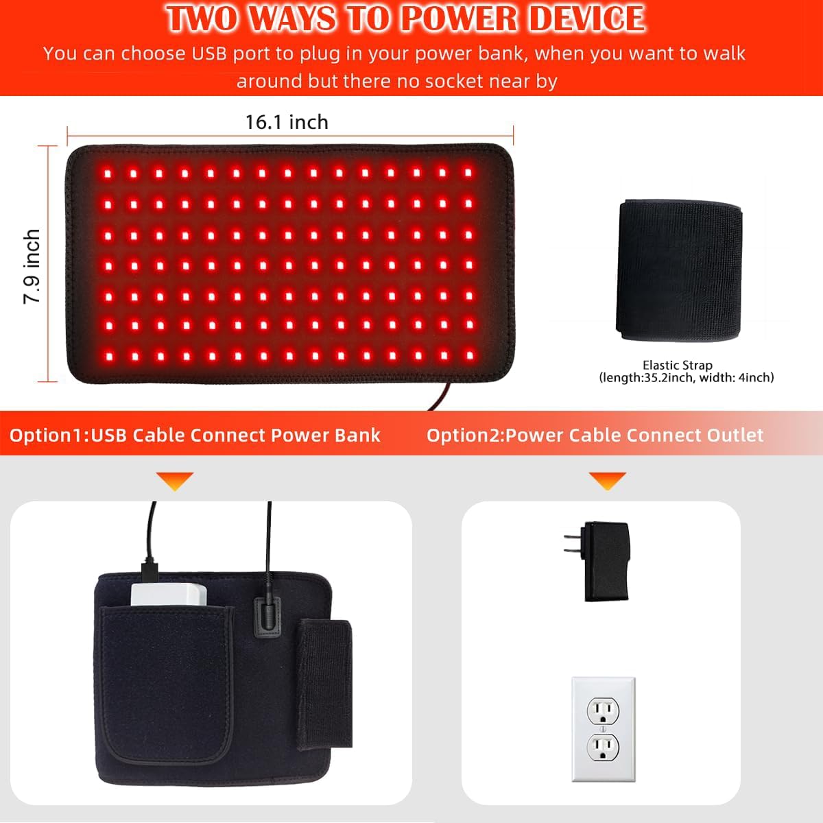 Red Light Therapy Infrared Light Therapy Wrap Belt