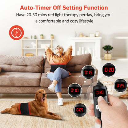 Red Light Therapy Belt Wrap Timer Remote Control