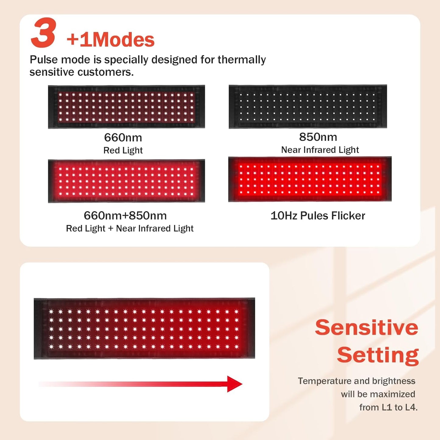 Red Light Therapy Belt Wrap Timer Remote Control