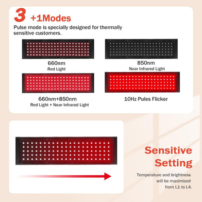 Red Light Therapy Belt Wrap Timer Remote Control