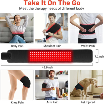 Red Light Therapy Belt Wrap Timer Remote Control