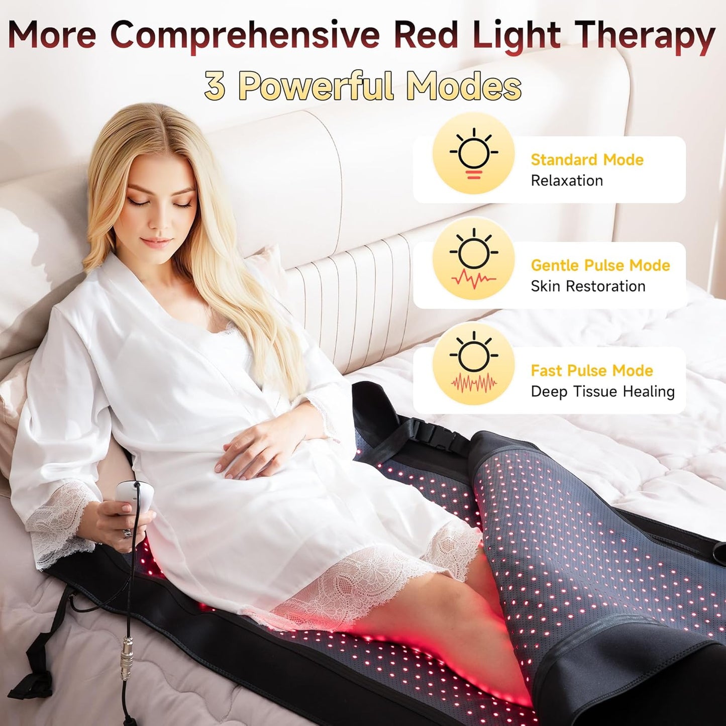 New Dual Wavelength LED Beads Red Light Therapy Mat