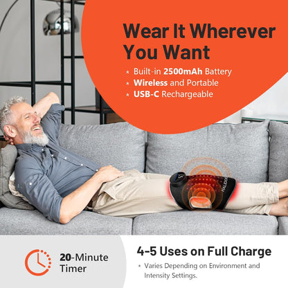 Red Light Therapy & Vibration Massage Knee Brace