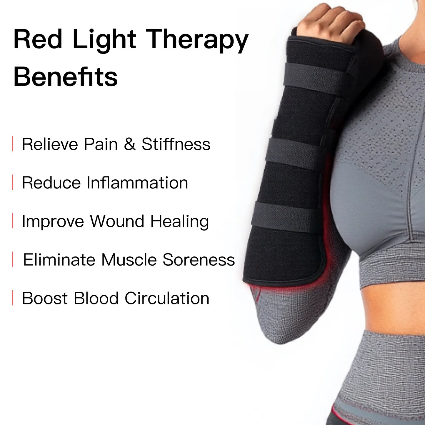 Red and Infrared Light Therapy Device for Arms