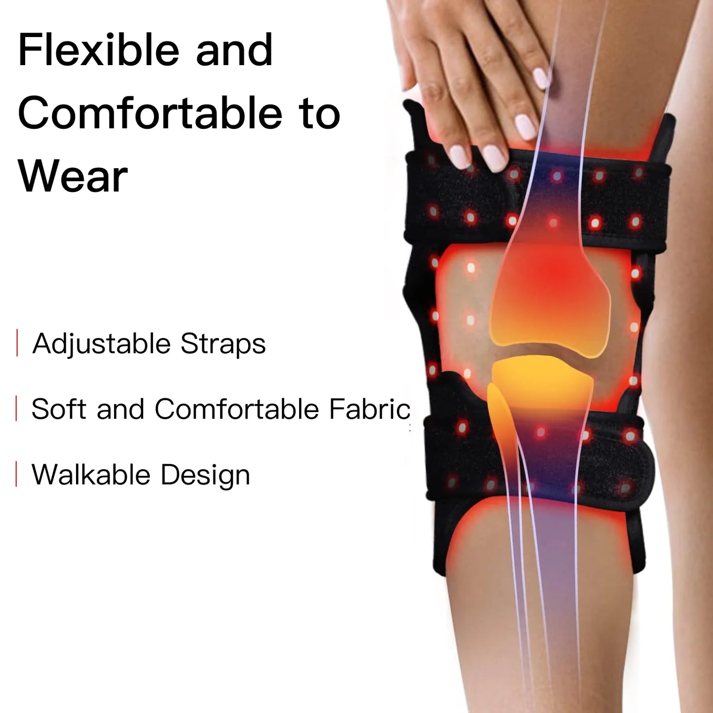 Red and Infrared Light Therapy Device for Knee